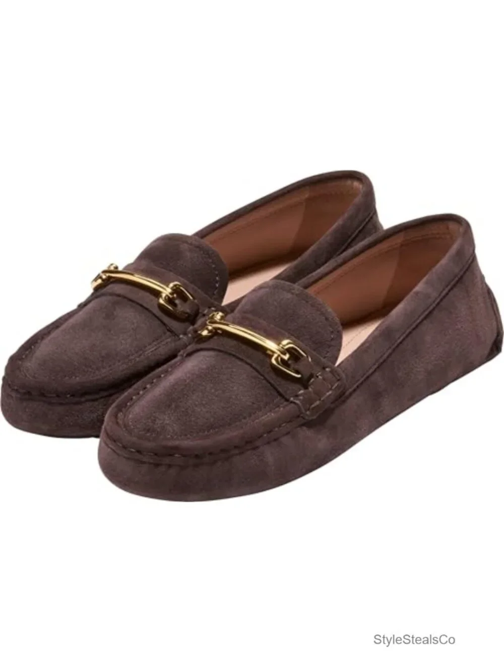Leather Driving Loafers Horsebit with Breathable Fabric Lining